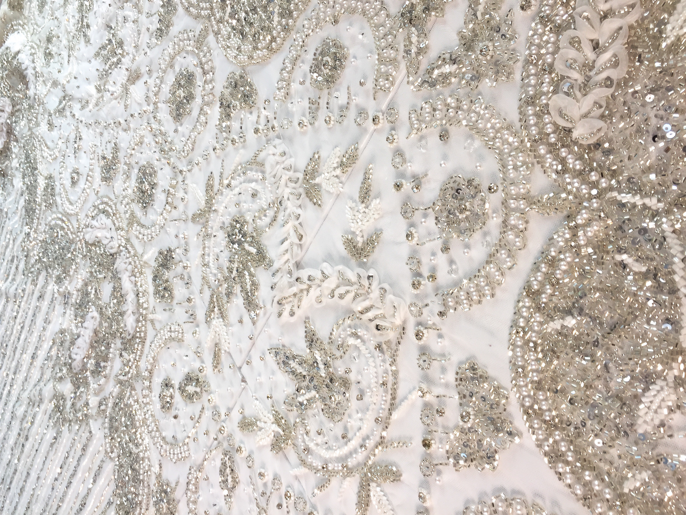 LUXURY BRIDAL BEADED LACE crystal fabric | Glam House fabrics