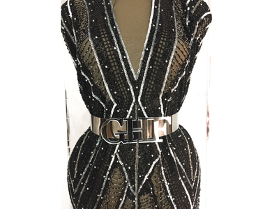 Geometric gown | Handmade beaded dress | Glam House Fabrics