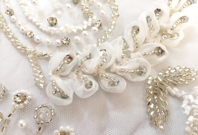 LUXURY BRIDAL BEADED LACE crystal fabric | Glam House fabrics