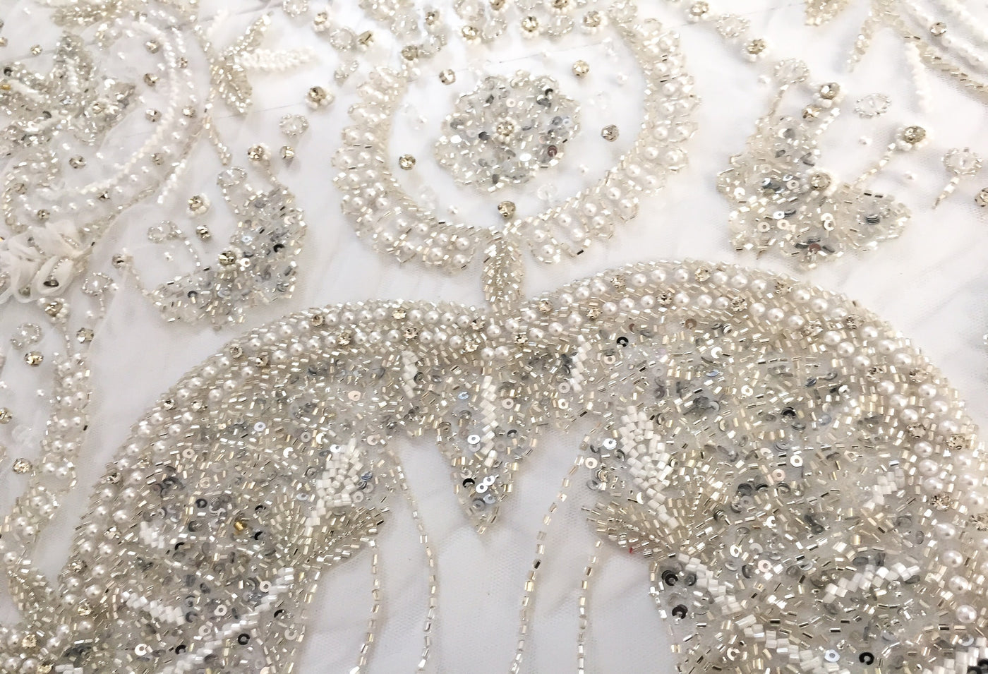 haute couture bRIDAL BEADED LACE crystal fabric | Glam House fabrics