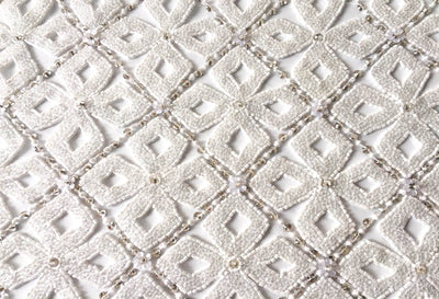  Flowers pattern white lace | Glam House Fabrics