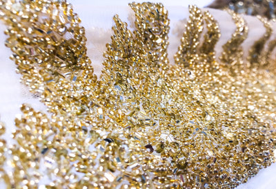 gold beads | Glam House Fabrics