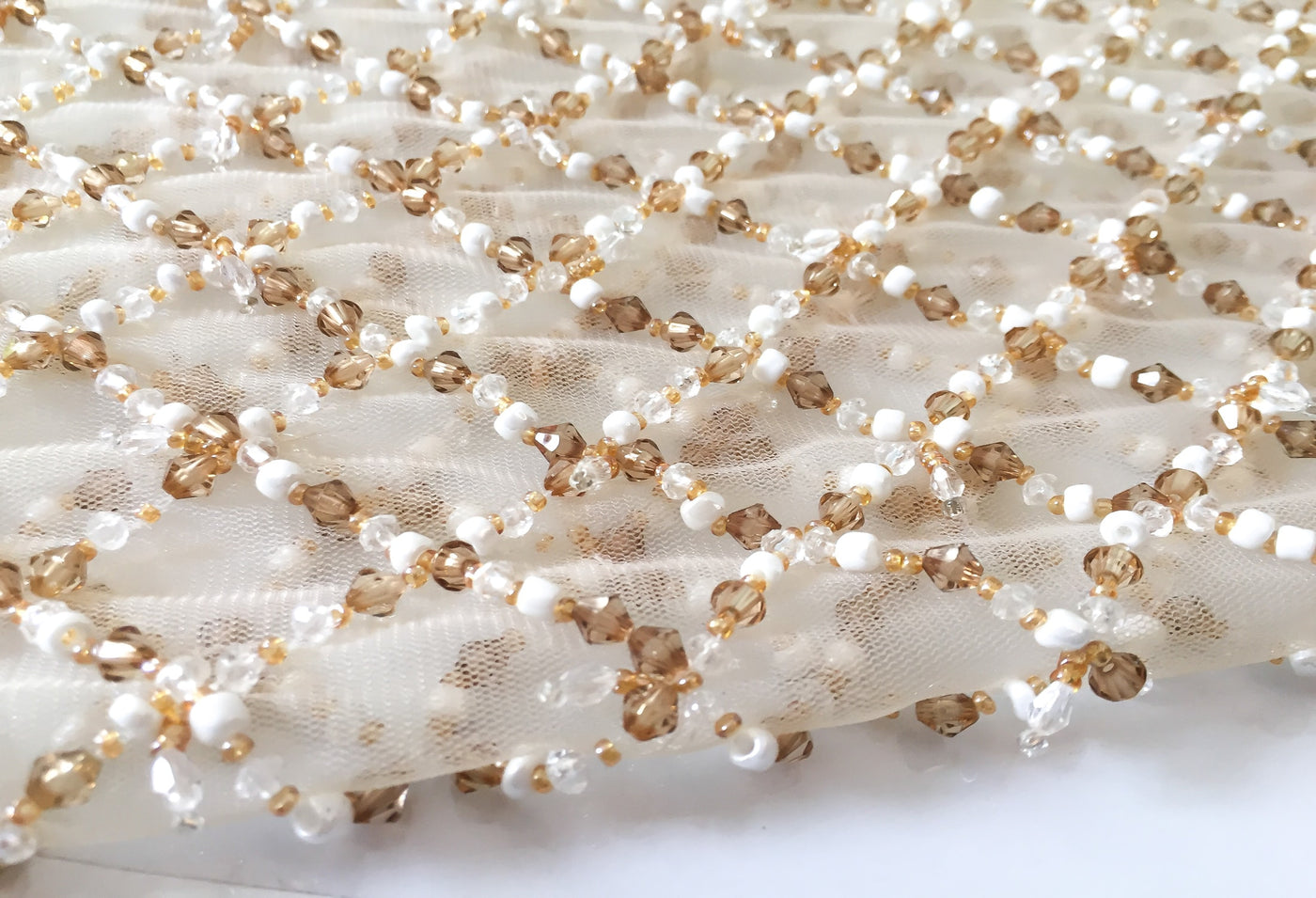handmade Land drop beads lace | Glam House Fabrics